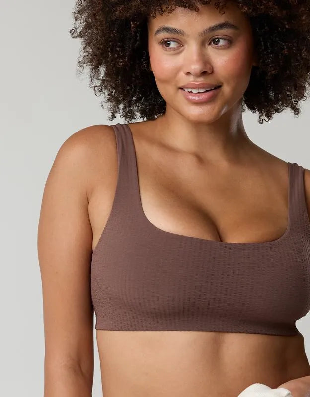 OFFLINE By Aerie Seersucker Classic Sports Bra