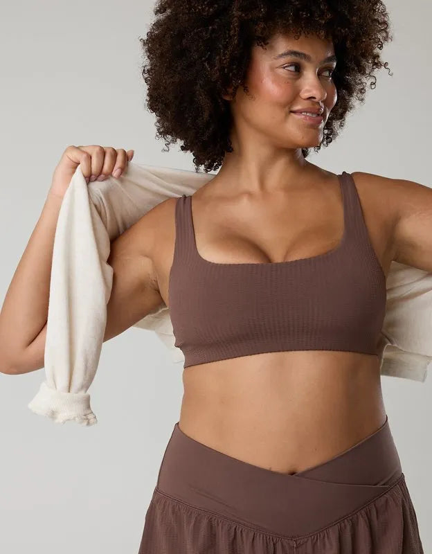 OFFLINE By Aerie Seersucker Classic Sports Bra