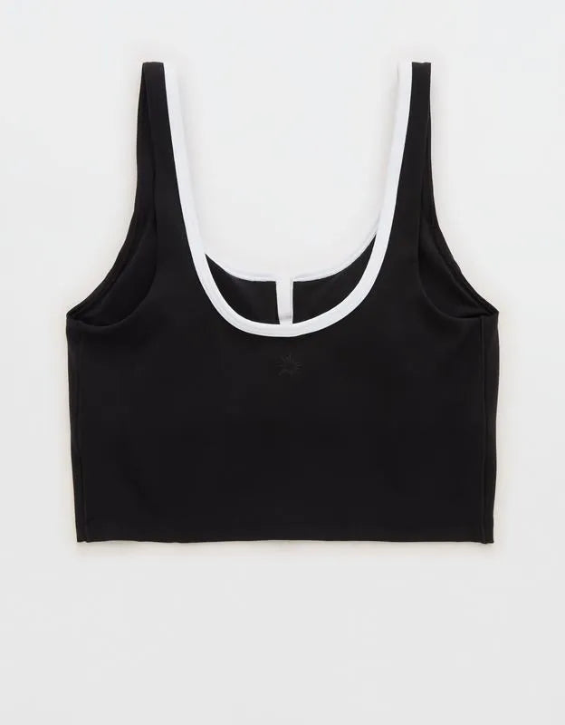 OFFLINE By Aerie Real Me Tipped Low Key Longline Sports Bra