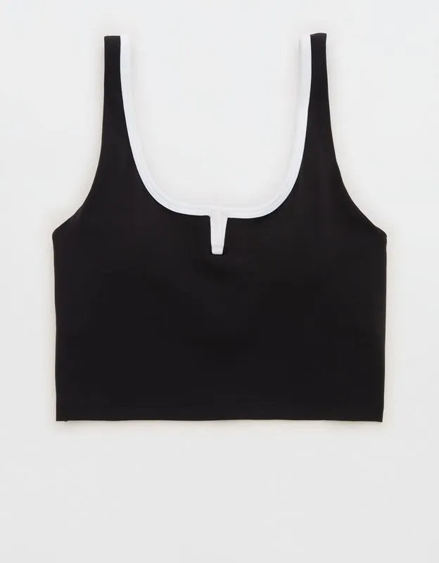 OFFLINE By Aerie Real Me Tipped Low Key Longline Sports Bra