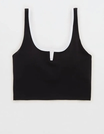 OFFLINE By Aerie Real Me Tipped Low Key Longline Sports Bra