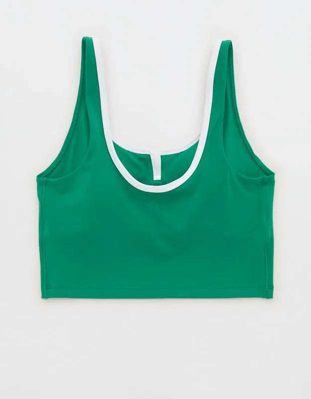 OFFLINE By Aerie Real Me Tipped Low Key Longline Sports Bra