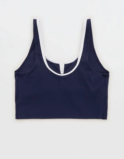 OFFLINE By Aerie Real Me Tipped Low Key Longline Sports Bra