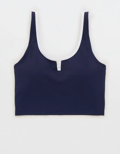 OFFLINE By Aerie Real Me Tipped Low Key Longline Sports Bra