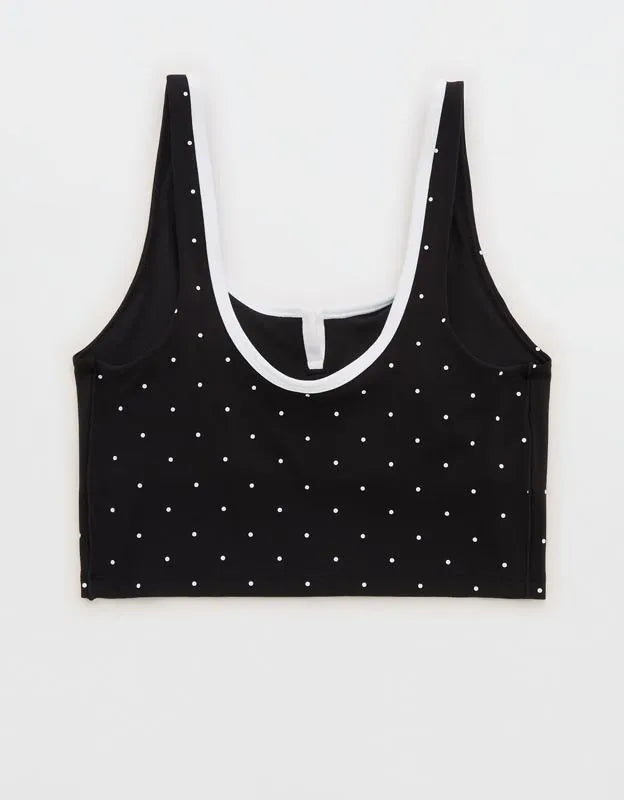 OFFLINE By Aerie Real Me Tipped Low Key Longline Sports Bra