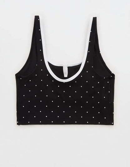 OFFLINE By Aerie Real Me Tipped Low Key Longline Sports Bra