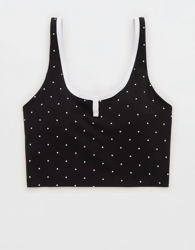 OFFLINE By Aerie Real Me Tipped Low Key Longline Sports Bra