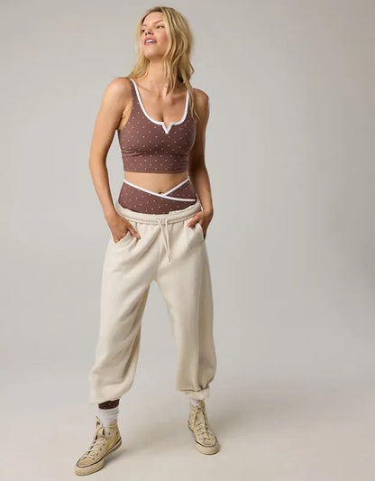 OFFLINE By Aerie Real Me Tipped Low Key Longline Sports Bra