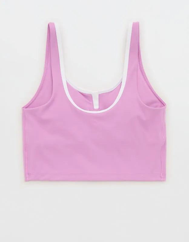 OFFLINE By Aerie Real Me Tipped Low Key Longline Sports Bra
