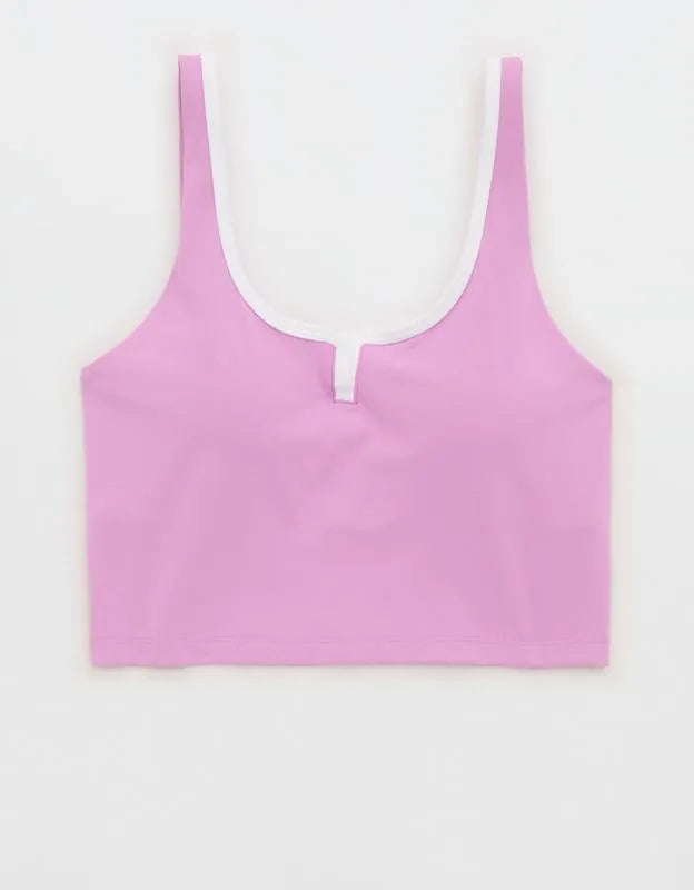 OFFLINE By Aerie Real Me Tipped Low Key Longline Sports Bra