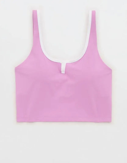 OFFLINE By Aerie Real Me Tipped Low Key Longline Sports Bra