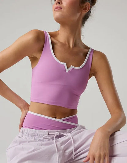 OFFLINE By Aerie Real Me Tipped Low Key Longline Sports Bra