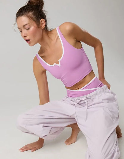 OFFLINE By Aerie Real Me Tipped Low Key Longline Sports Bra