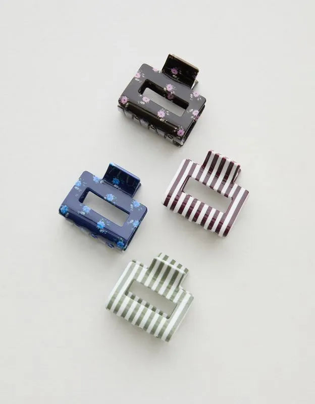 Aerie Square Hair Clip 4-Pack