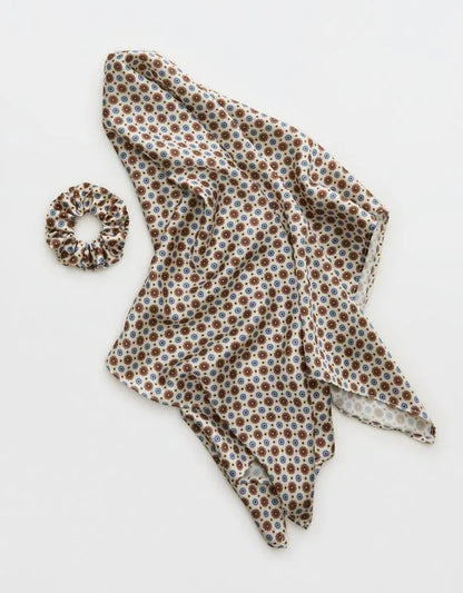 Aerie Satin Headscarf and Scrunchie