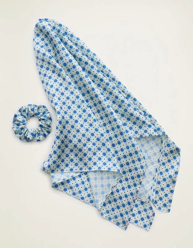 Aerie Satin Headscarf and Scrunchie