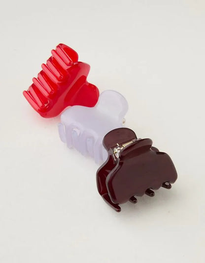 Aerie Jelly Medium Hair Clip 3-Pack