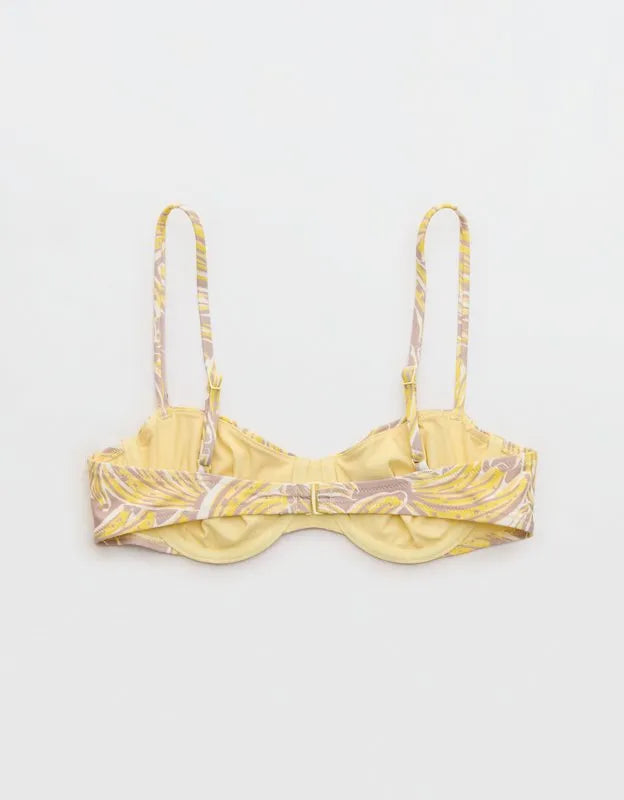 Aerie Ruched Unlined Underwire Bikini Top