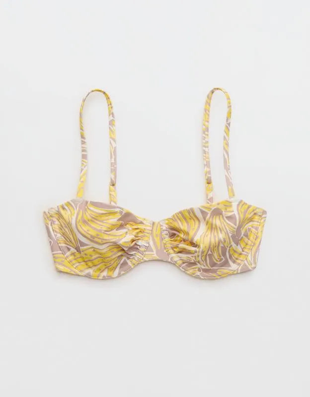 Aerie Ruched Unlined Underwire Bikini Top
