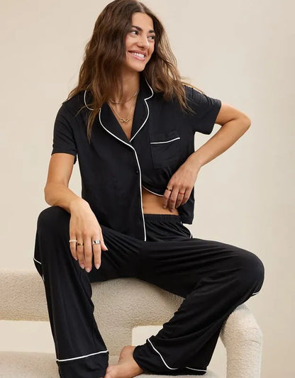 OVERSLEPT by Aerie Real Soft® Short Sleeve Pajama Shirt