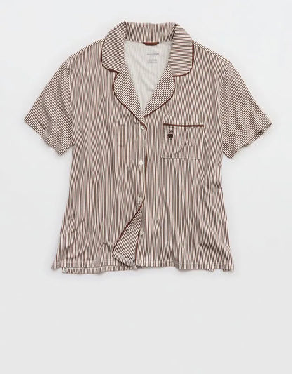 OVERSLEPT by Aerie Real Soft® Short Sleeve Pajama Shirt