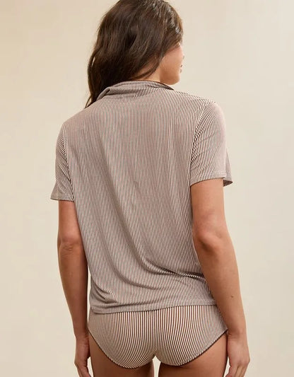 OVERSLEPT by Aerie Real Soft® Short Sleeve Pajama Shirt