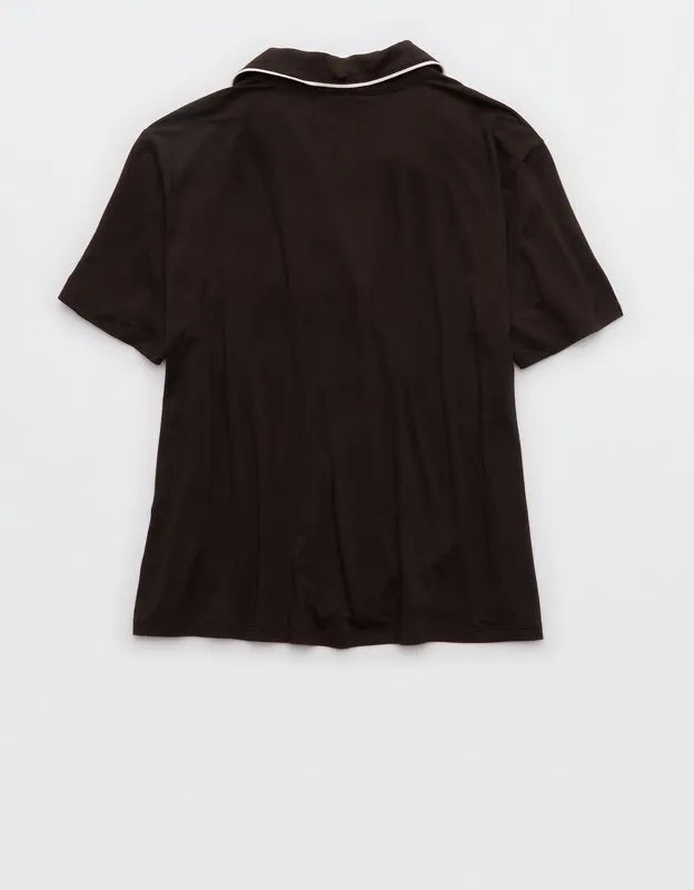 OVERSLEPT by Aerie Real Soft® Short Sleeve Pajama Shirt