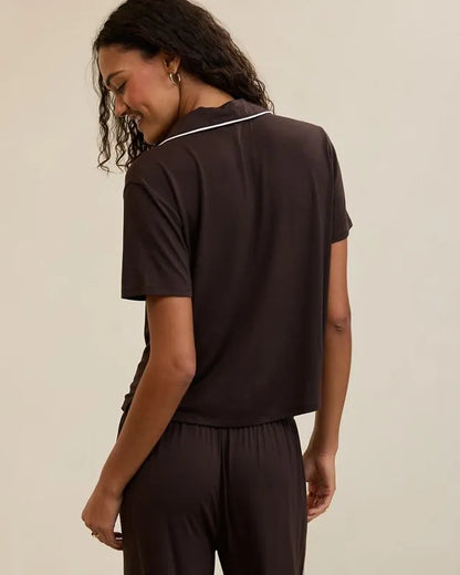 OVERSLEPT by Aerie Real Soft® Short Sleeve Pajama Shirt