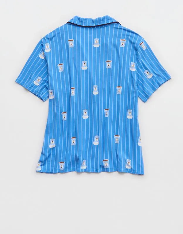 OVERSLEPT by Aerie Real Soft® Short Sleeve Pajama Shirt