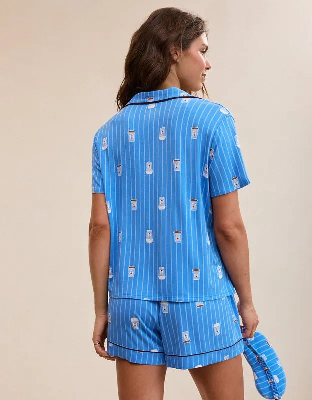 OVERSLEPT by Aerie Real Soft® Short Sleeve Pajama Shirt