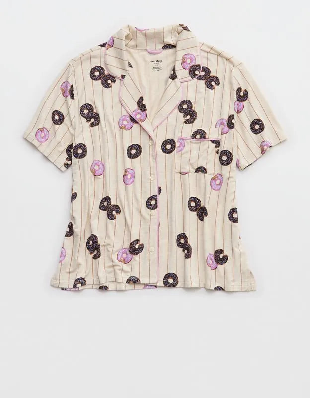 OVERSLEPT by Aerie Real Soft® Short Sleeve Pajama Shirt