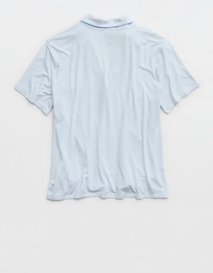 OVERSLEPT by Aerie Real Soft® Short Sleeve Pajama Shirt