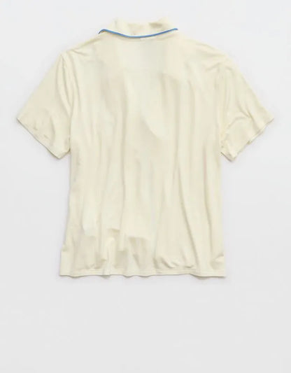 OVERSLEPT by Aerie Real Soft® Short Sleeve Pajama Shirt