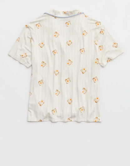 OVERSLEPT by Aerie Real Soft® Short Sleeve Pajama Shirt