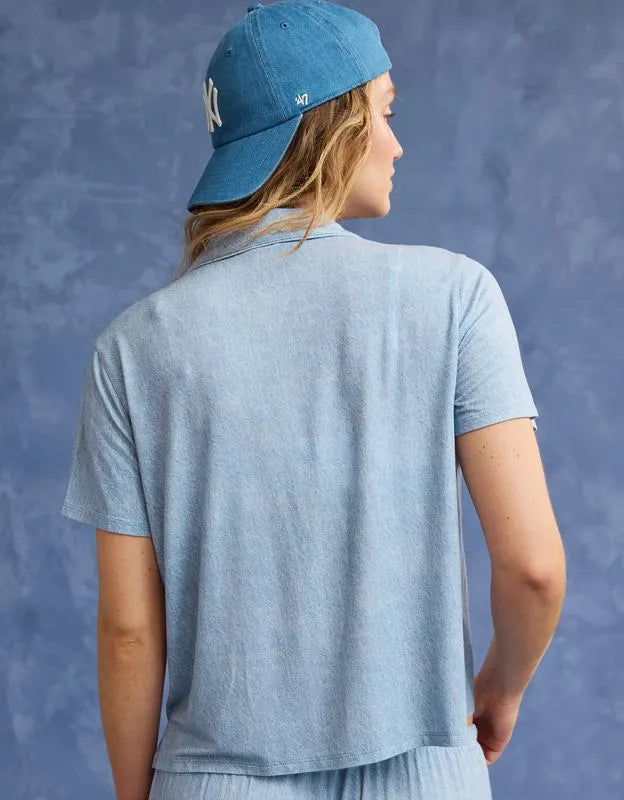 AE x Aerie Match Made In Denim Real Soft® Short Sleeve Shirt
