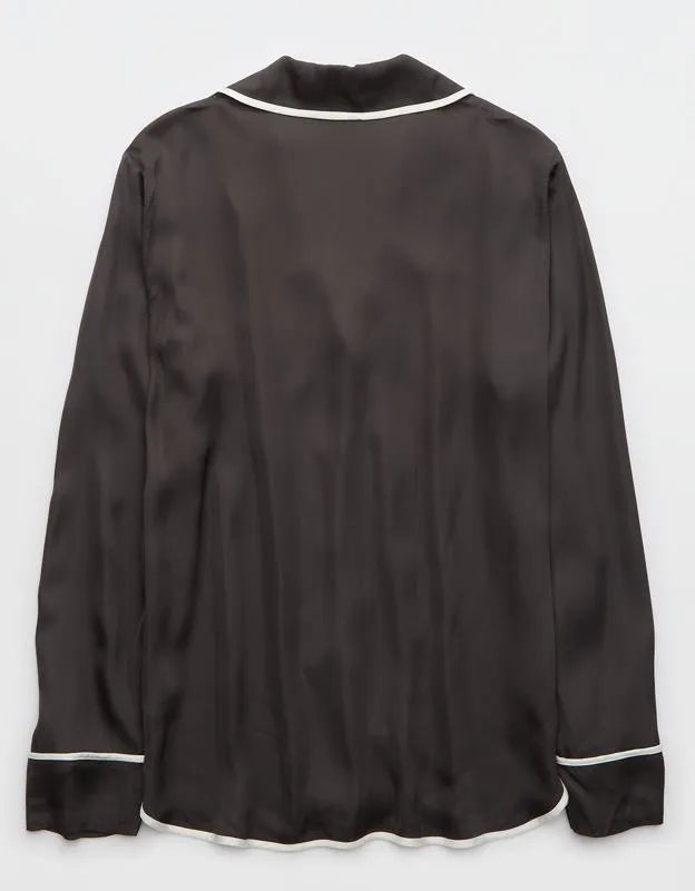 Aerie Off-Duty Satin Piping Shirt