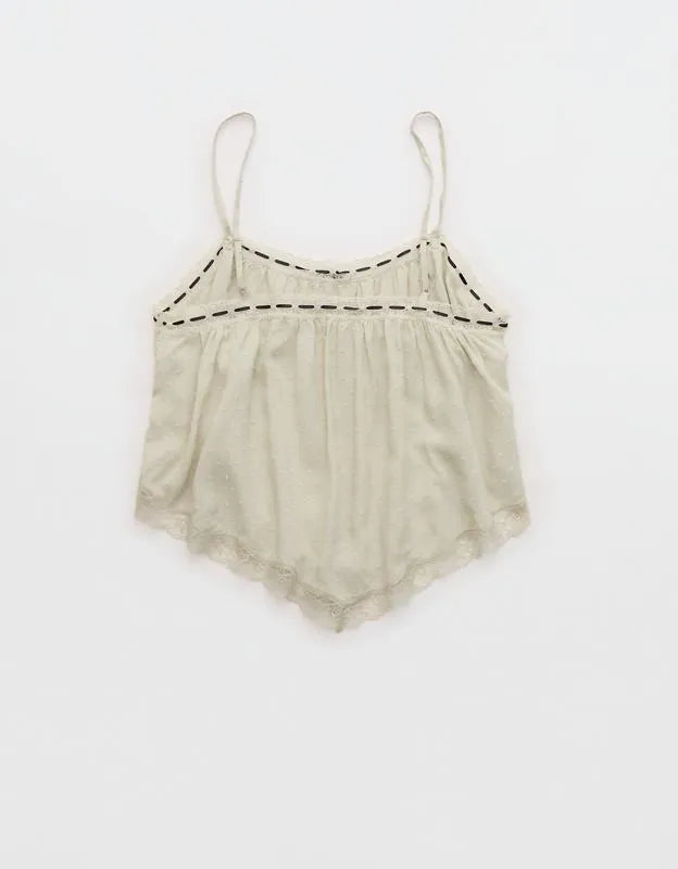 Aerie Modal Lace Handkerchief Pajama Tank Top