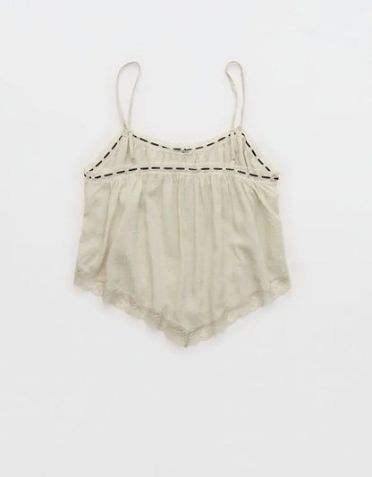 Aerie Modal Lace Handkerchief Pajama Tank Top