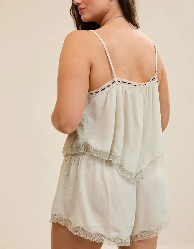 Aerie Modal Lace Handkerchief Pajama Tank Top