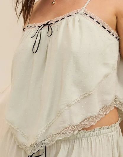 Aerie Modal Lace Handkerchief Pajama Tank Top