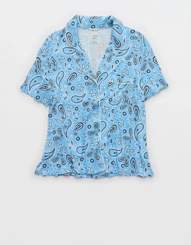 Aerie | Smiley® Real Soft® Short Sleeve Pajama Shirt
