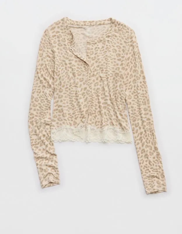 OVERSLEPT by Aerie Real Soft® Ribbed Cardigan