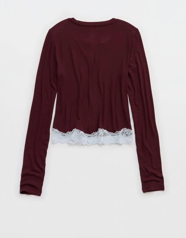 OVERSLEPT by Aerie Real Soft® Ribbed Cardigan