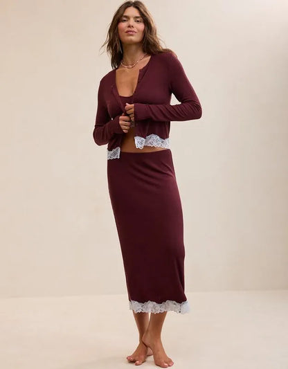 OVERSLEPT by Aerie Real Soft® Ribbed Cardigan