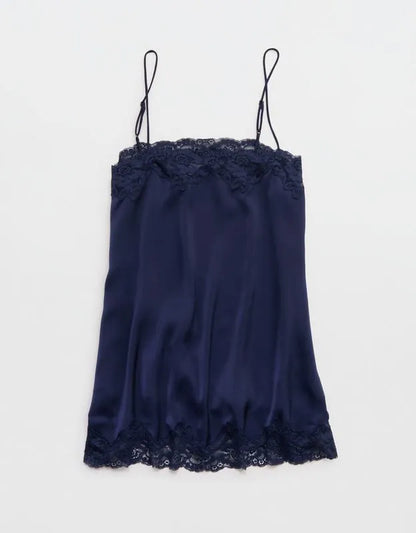 OVERSLEPT by Aerie Liquid Satin Tunic Tank