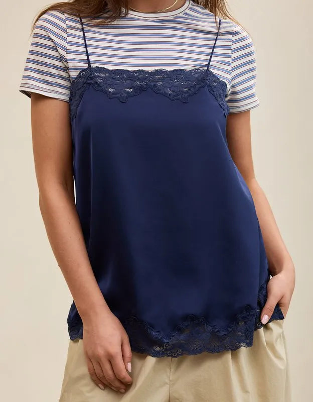 OVERSLEPT by Aerie Liquid Satin Tunic Tank