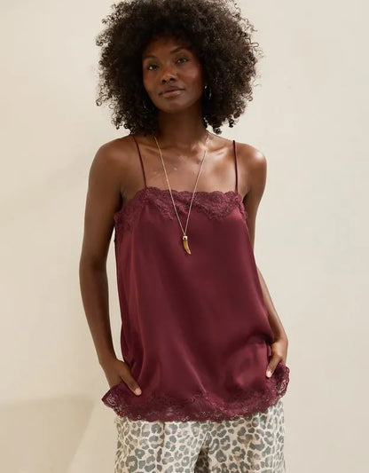 OVERSLEPT by Aerie Liquid Satin Tunic Tank