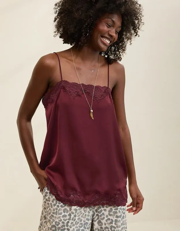 OVERSLEPT by Aerie Liquid Satin Tunic Tank