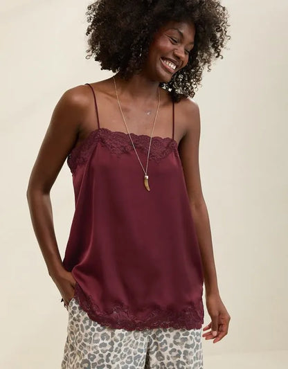 OVERSLEPT by Aerie Liquid Satin Tunic Tank