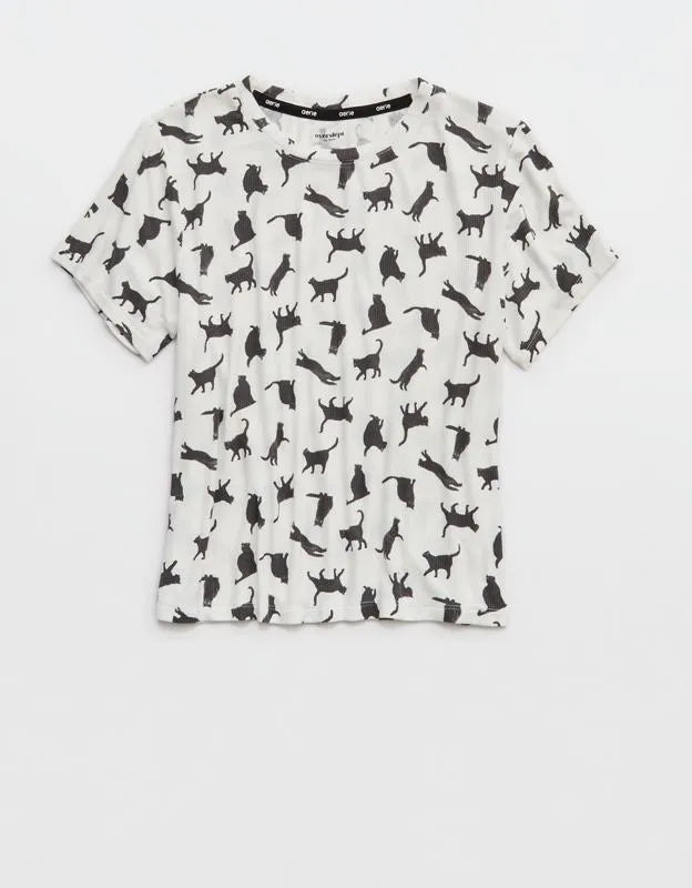 OVERSLEPT by Aerie Real Soft® Ribbed Baby T-Shirt